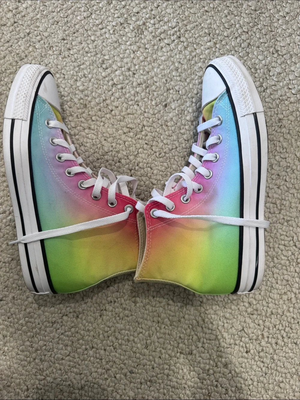 Converse High Top Sneakers - Rainbow Gradient - Picture 4 of 6
